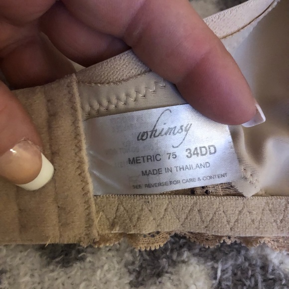 Whimsy by Lunaire Full Coverage Nude Bra 34DD - Picture 7 of 8